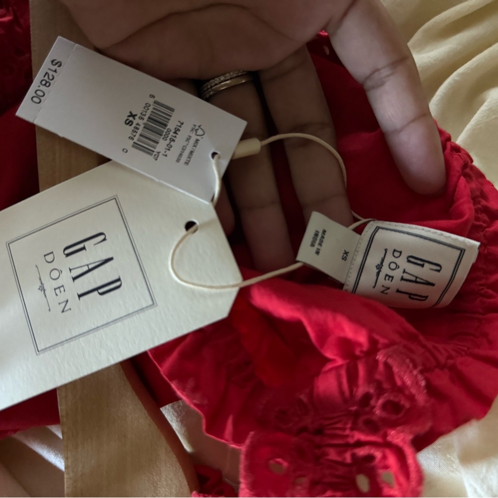 Gap x Doen Red Eyelet Mini Dress - Picture 2 of 2